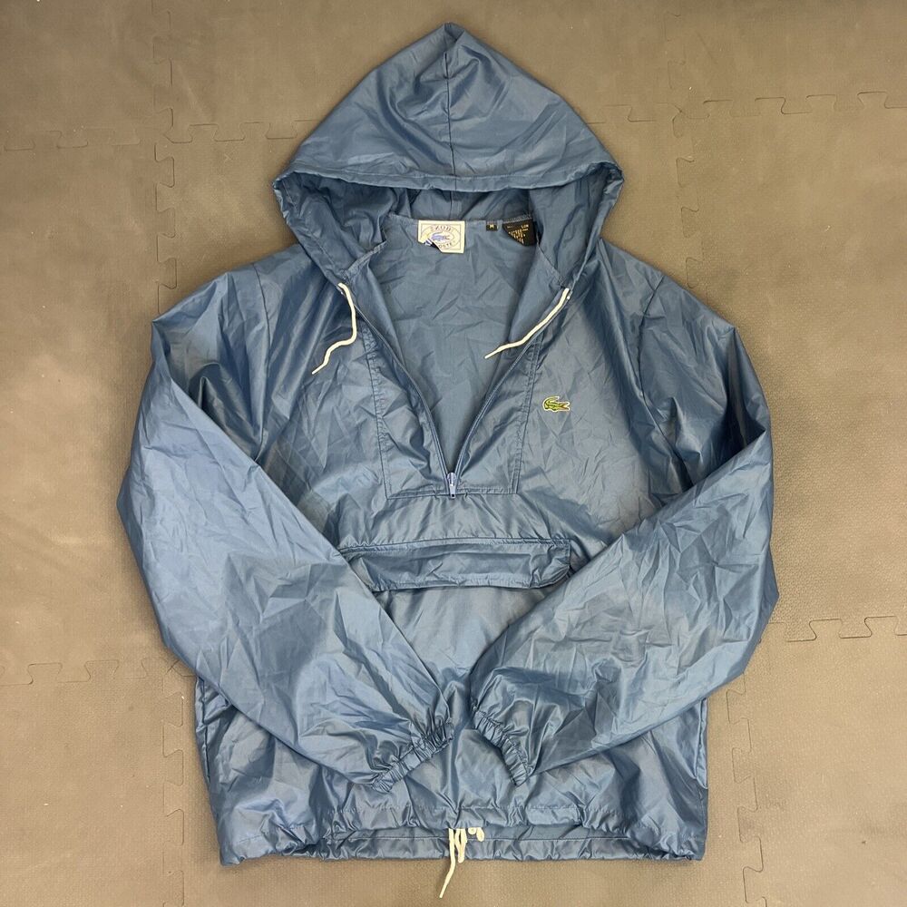 Vintage Lacoste Izod Pullover Fanny Pack Windbreaker Jacket sz M quarter zip FS - Picture 5 of 12